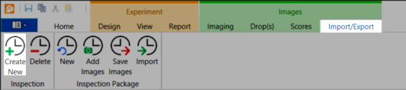 Create New on Import/Export tab